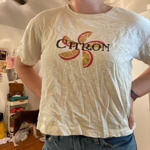Madewell “Citron” Cropped Tee